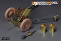 WWII German 37mm PaK35 36Anti-Tank Gun Upgrade Set (B ver include Gun Barrel,Wheels)（For TAMIYA 35035 35259） 2